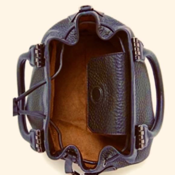 MACKAGE Maroon Pebbled Leather Satchel Bag - Picture 8 of 10